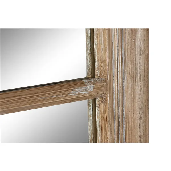 Wall mirror Home ESPRIT Natural Window Stripped 70,5 x 4 x 170,5 cm