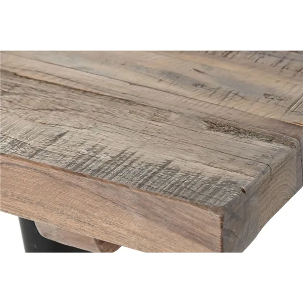 Dining Table Home ESPRIT Black Natural Iron Recycled Wood 180 x 90 x 76 cm