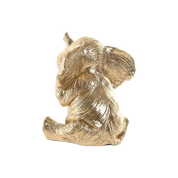 Decorative Figure Home ESPRIT Golden Elephant 13 x 12 x 14 cm (3 Units)