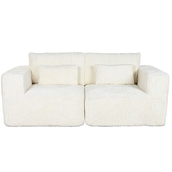 Sofa Home ESPRIT Cream Scandi 220 x 158 x 91 cm
