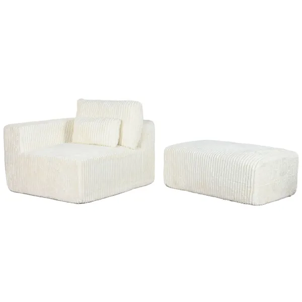 Sofa Home ESPRIT Cream Scandi 220 x 158 x 91 cm