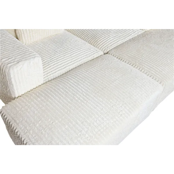 Sofa Home ESPRIT Cream Scandi 220 x 158 x 91 cm