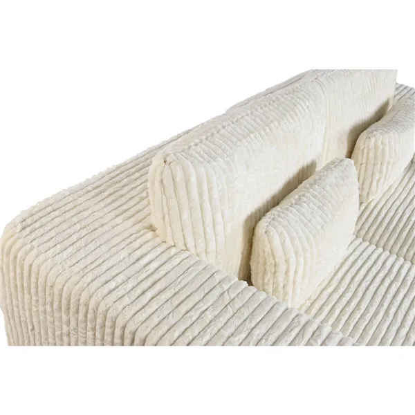 Sofa Home ESPRIT Cream Scandi 220 x 158 x 91 cm