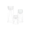 Planter Home ESPRIT White Metal Urban 38 x 38 x 80 cm (3 Pieces)