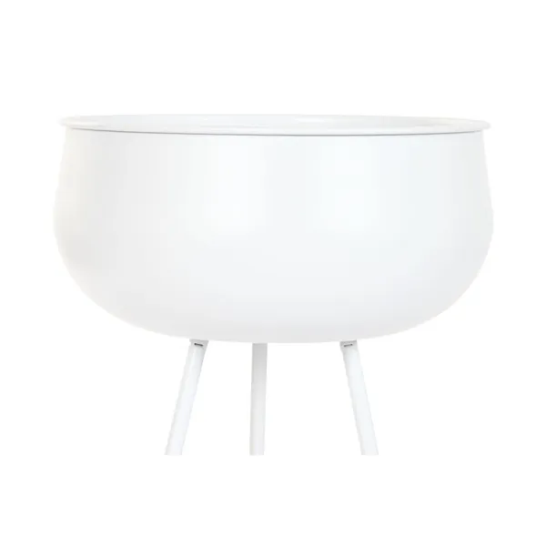 Planter Home ESPRIT White Metal Urban 34 x 34 x 70 cm (2 Pieces)