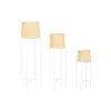 Planter Home ESPRIT White Natural Metal Bamboo 31 x 31 x 103 cm (3 Pieces)