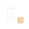 Planter Home ESPRIT White Natural Metal Bamboo 31 x 31 x 103 cm (3 Pieces)