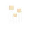 Planter Home ESPRIT White Natural Metal Bamboo 31 x 31 x 103 cm (3 Pieces)