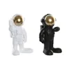 Decorative Figure Home ESPRIT White Black Golden Astronaut 20 x 13 x 27 cm (2 Units)