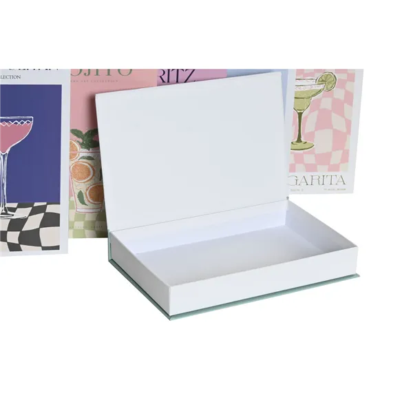 Decorative box Home ESPRIT Multicolour Cardboard (6 Units)