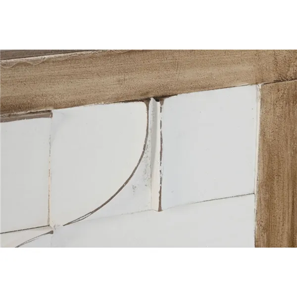 Decorative Figure Home ESPRIT White Natural Modern 90 x 3 x 90 cm