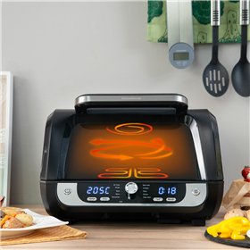 Air Fryer with Grill, Accessories and Recipe Book InnovaGoods Fryinn 12-in-1 6000 Black Steel 3400 W 6 L