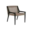 Armchair Home ESPRIT Black Teak Synthetic fibre 65 X 62 X 72 CM