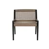 Armchair Home ESPRIT Black Teak Synthetic fibre 65 X 62 X 72 CM