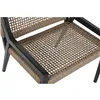 Armchair Home ESPRIT Black Teak Synthetic fibre 65 X 62 X 72 CM