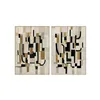Canvas Home ESPRIT White Black Abstract Urban 100 x 4 x 140 cm (2 Units)