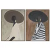 Canvas Home ESPRIT White Brown Hat Modern 90 x 4 x 120 cm (2 Units)