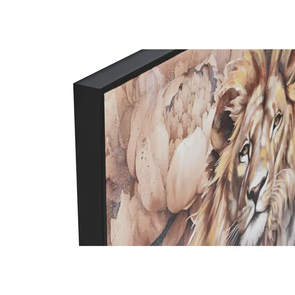 Canvas Home ESPRIT Elephant Lion Modern 102 X 4 X 102 CM (2 Units)