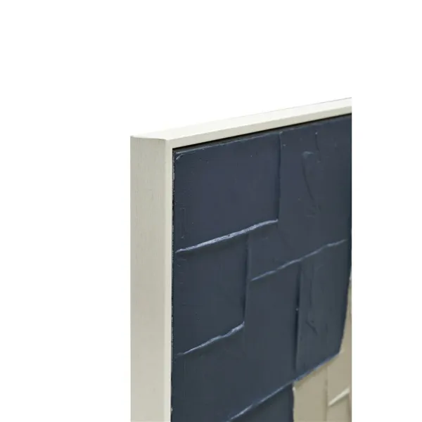 Canvas Home ESPRIT Blue White Abstract Urban 83 x 4 x 123 cm (2 Units)