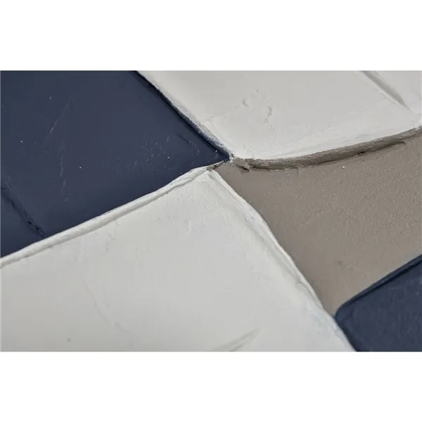 Canvas Home ESPRIT Blue White Abstract Urban 83 x 4 x 123 cm (2 Units)