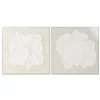 Canvas Home ESPRIT White Beige Abstract Scandinavian 102,5 X 4,5 X 102,5 CM (2 Units)