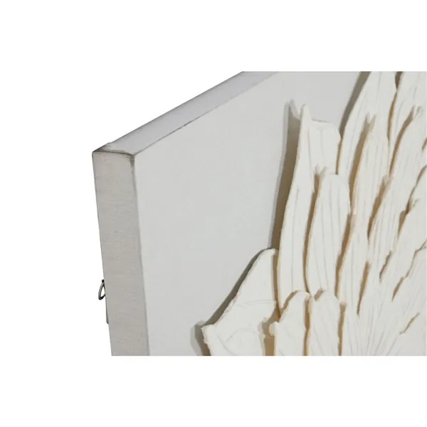 Canvas Home ESPRIT White Flower Scandinavian 120 X 7 X 120 CM