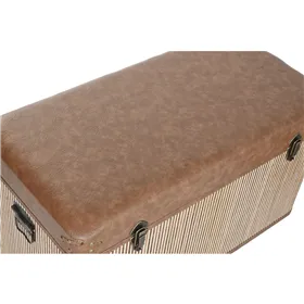 Set of Chests Home ESPRIT Brown Natural Polyurethane Bamboo Oriental 80 x 40 x 44 cm 80 x 40 x 45 cm (3 Units)