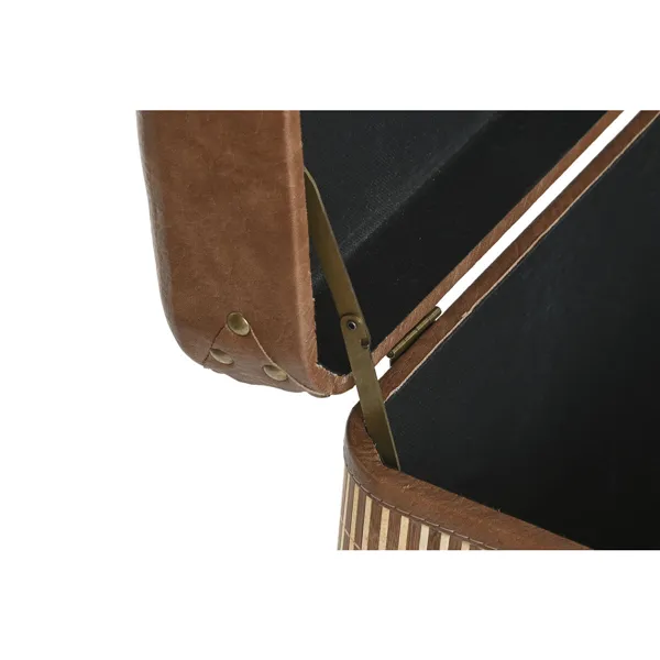 Set of Chests Home ESPRIT Brown Natural Polyurethane Bamboo Oriental 80 x 40 x 44 cm 80 x 40 x 45 cm (3 Units)