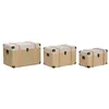 Set of Chests Home ESPRIT Natural Polyester Wood Traditional (3 Units)