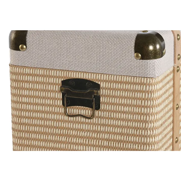 Set of Chests Home ESPRIT Natural Polyester Wood Traditional (3 Units)