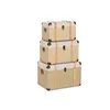 Set of Chests Home ESPRIT Natural Polyester Wood Traditional (3 Units)
