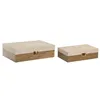 Jewelry box Home ESPRIT White Natural Wood (2 Units)
