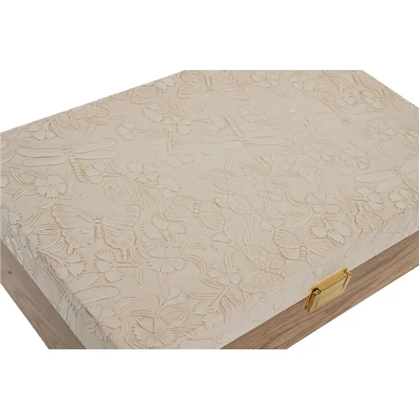 Jewelry box Home ESPRIT White Natural Wood (2 Units)