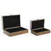 Jewelry box Home ESPRIT White Natural Wood (2 Units)
