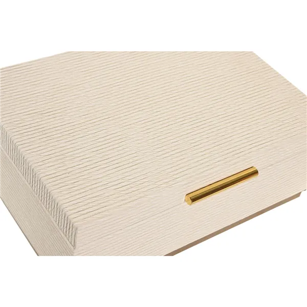 Jewelry box Home ESPRIT White Golden Wood (2 Units)