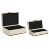 Jewelry box Home ESPRIT White Golden Wood (2 Units)