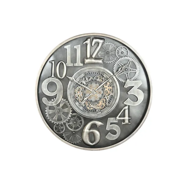 Wall Clock Home ESPRIT Silver Crystal Iron Vintage 100 X 10 X 100 CM