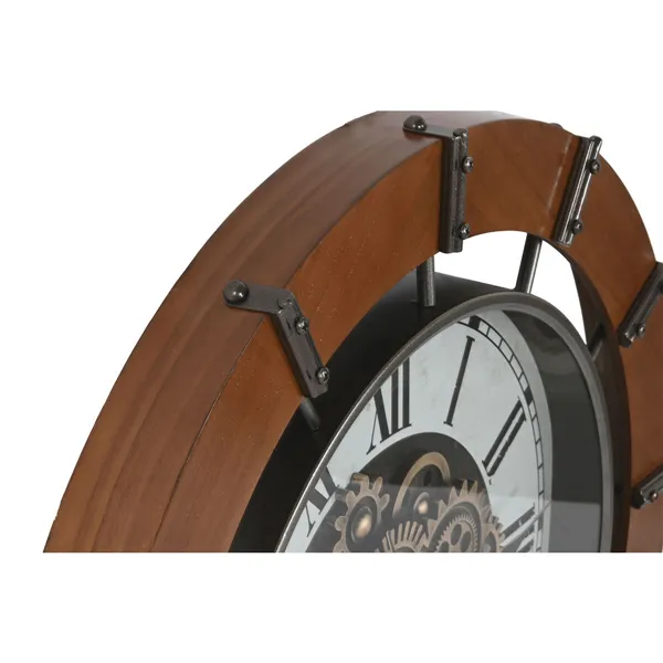 Wall Clock Home ESPRIT White Natural Metal Pine Vintage 86 X 9,5 X 86 CM