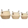 Decorative box Home ESPRIT Natural Natural Fibre (3 Pieces)