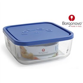 Lunch box Borgonovo Igloo Blue 22 x 22 x 9 cm 18,5 x 18,5 x 7,4 cm