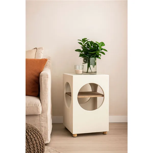 Side table Home ESPRIT White 40 x 40 x 60 cm