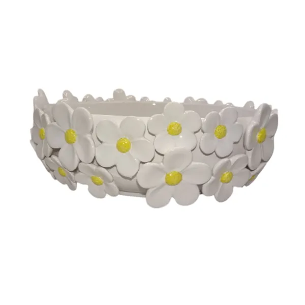 Decorative Figure Home ESPRIT Yellow White Shabby Chic