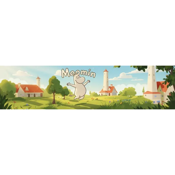 Moomins - Magnetic notebook / shopping list for the fridge + pencil (10 x 21 cm)