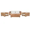 Sofa Home ESPRIT Beige Natural 220 X 98 X 64 CM (4 Pieces)