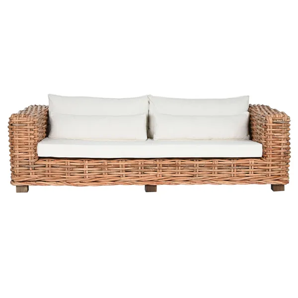 Sofa Home ESPRIT Beige Natural 220 X 98 X 64 CM (4 Pieces)