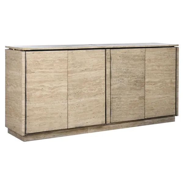 Sideboard Home ESPRIT Natural Wood Marble 180 x 40 x 85 cm