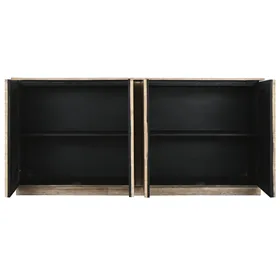 Sideboard Home ESPRIT Natural Wood Marble 180 x 40 x 85 cm
