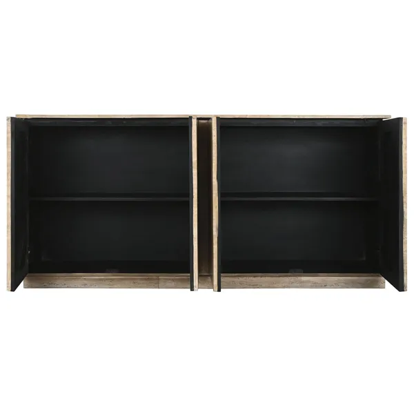 Sideboard Home ESPRIT Natural Wood Marble 180 x 40 x 85 cm