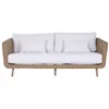 Garden sofa Home ESPRIT White Natural 188 X 89 X 65 CM