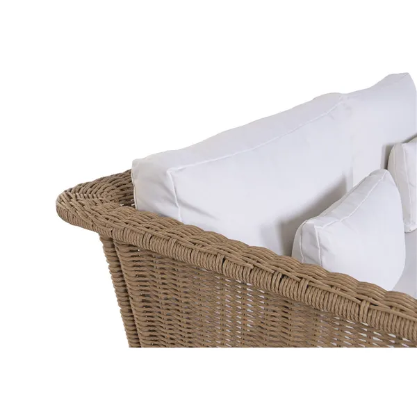 Garden sofa Home ESPRIT White Natural 188 X 89 X 65 CM